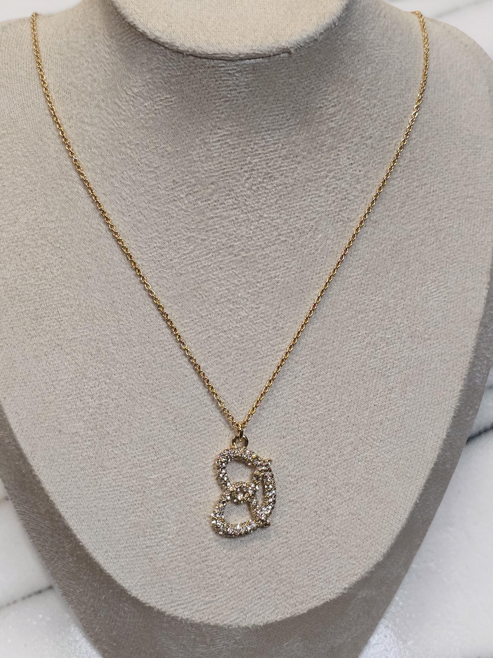 RARE Kate Spade Salted Pave Crystal Pretzel Long Necklace 34"